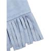 imageVerdusa Girls Faux Suede Tassel Vest 70s Hippie Cardigan Cowgirl Fringe JacketSolid Blue