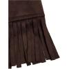 imageVerdusa Girls Faux Suede Tassel Vest 70s Hippie Cardigan Cowgirl Fringe JacketSolid Brown