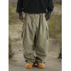 imageVerdusa Mens Drawstring Waist Pocket Side Loose Cargo Pants Baggy JoggersArmy Green