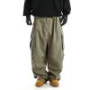 imageVerdusa Mens Drawstring Waist Pocket Side Loose Cargo Pants Baggy JoggersArmy Green