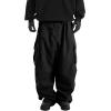 imageVerdusa Mens Drawstring Waist Pocket Side Loose Cargo Pants Baggy JoggersBlack