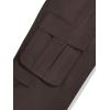 imageVerdusa Mens Drawstring Waist Pocket Side Loose Cargo Pants Baggy JoggersCoffee Brown