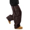 imageVerdusa Mens Drawstring Waist Pocket Side Loose Cargo Pants Baggy JoggersCoffee Brown