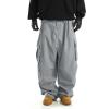 imageVerdusa Mens Drawstring Waist Pocket Side Loose Cargo Pants Baggy JoggersGrey