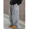 imageVerdusa Mens Drawstring Waist Pocket Side Loose Cargo Pants Baggy JoggersGrey