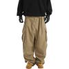 imageVerdusa Mens Drawstring Waist Pocket Side Loose Cargo Pants Baggy JoggersKhaki