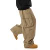 imageVerdusa Mens Drawstring Waist Pocket Side Loose Cargo Pants Baggy JoggersKhaki