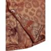 imageVerdusa Mens Satin Button Down Lapel Collar Leopard Print Short Sleeve ShirtCoffee Brown