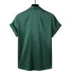 imageVerdusa Mens Satin Button Down Lapel Collar Leopard Print Short Sleeve ShirtGreen