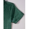imageVerdusa Mens Satin Button Down Lapel Collar Leopard Print Short Sleeve ShirtGreen