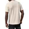 imageVerdusa Mens Short Sleeve Basic T Shirt Casual Round Neck Ribbed Tee TopBeige