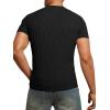 imageVerdusa Mens Short Sleeve Basic T Shirt Casual Round Neck Ribbed Tee TopBlack