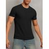 imageVerdusa Mens Short Sleeve Basic T Shirt Casual Round Neck Ribbed Tee TopBlack