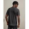 imageVerdusa Mens Short Sleeve Basic T Shirt Casual Round Neck Ribbed Tee TopDark Grey