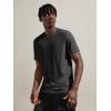 imageVerdusa Mens Short Sleeve Basic T Shirt Casual Round Neck Ribbed Tee TopDark Grey