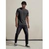imageVerdusa Mens Short Sleeve Basic T Shirt Casual Round Neck Ribbed Tee TopDark Grey