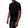 imageVerdusa Mens Short Sleeve Basic T Shirt Casual Round Neck Ribbed Tee TopDeep Black