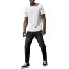 imageVerdusa Mens Short Sleeve Basic T Shirt Casual Round Neck Ribbed Tee TopWhite