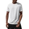 imageVerdusa Mens Short Sleeve Basic T Shirt Casual Round Neck Ribbed Tee TopWhite