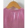 imageVerdusa Toddler Girls Metallic Drop Shoulder Short Sleeve Round Neck Crop Tee TopDusty Pink