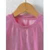 imageVerdusa Toddler Girls Metallic Drop Shoulder Short Sleeve Round Neck Crop Tee TopDusty Pink