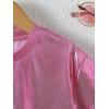 imageVerdusa Toddler Girls Metallic Drop Shoulder Short Sleeve Round Neck Crop Tee TopDusty Pink
