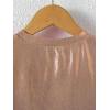 imageVerdusa Toddler Girls Metallic Drop Shoulder Short Sleeve Round Neck Crop Tee TopGold