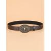imageVerdusa Womens Vintage Western Leather Buckle BeltCoffee Brown