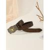 imageVerdusa Womens Vintage Western Leather Buckle BeltDeep Brown