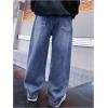 imageVerdusa Boys Casual Straight Leg Baggy Jeans Elastic Waist Loose Denim Pants with PocketsLight Blue