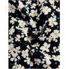 imageVerdusa Girls Floral Print Puff Sleeve Square Neck Shirred Swing A Line DressBlack