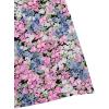 imageVerdusa Girls Floral Print Puff Sleeve Square Neck Shirred Swing A Line DressBlue and Pink
