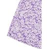 imageVerdusa Girls Floral Print Puff Sleeve Square Neck Shirred Swing A Line DressPurple
