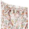 imageVerdusa Girls Floral Print Puff Sleeve Square Neck Shirred Swing A Line DressWhite