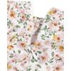imageVerdusa Girls Floral Print Puff Sleeve Square Neck Shirred Swing A Line DressWhite
