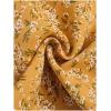 imageVerdusa Girls Floral Print Puff Sleeve Square Neck Shirred Swing A Line DressYellow