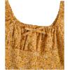 imageVerdusa Girls Floral Print Puff Sleeve Square Neck Shirred Swing A Line DressYellow