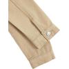 imageVerdusa Girls Raw Hem Long Sleeve Single Breasted Crop Denim Jacket OuterwearKhaki