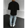 imageVerdusa Mens Fashion T Shirts Short Half Sleeve Athletic Workout Oversized Loose Pullover Tee TopBlack