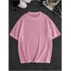 imageVerdusa Mens Fashion T Shirts Short Half Sleeve Athletic Workout Oversized Loose Pullover Tee TopPink