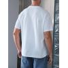 imageVerdusa Mens Fashion T Shirts Short Half Sleeve Athletic Workout Oversized Loose Pullover Tee TopWhite