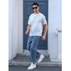 imageVerdusa Mens Fashion T Shirts Short Half Sleeve Athletic Workout Oversized Loose Pullover Tee TopWhite