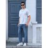 imageVerdusa Mens Fashion T Shirts Short Half Sleeve Athletic Workout Oversized Loose Pullover Tee TopWhite