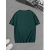 imageVerdusa Mens Graphic Tees Letter Print Short Sleeve Classic Tops Crewneck Casual T ShirtDark Green
