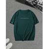 imageVerdusa Mens Graphic Tees Letter Print Short Sleeve Classic Tops Crewneck Casual T ShirtDark Green