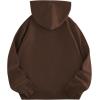 imageVerdusa Mens Quarter Zip Pullover Hoodies Long Sleeve Drop Shoulder Sweatshirt Casual PulloverCoffee Brown
