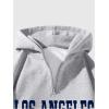 imageVerdusa Mens Quarter Zip Pullover Hoodies Long Sleeve Drop Shoulder Sweatshirt Casual PulloverGraphic Grey
