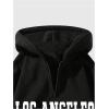 imageVerdusa Mens Quarter Zip Pullover Hoodies Long Sleeve Drop Shoulder Sweatshirt Casual PulloverLetter Black