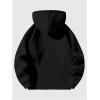 imageVerdusa Mens Quarter Zip Pullover Hoodies Long Sleeve Drop Shoulder Sweatshirt Casual PulloverLetter Black
