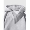 imageVerdusa Mens Quarter Zip Pullover Hoodies Long Sleeve Drop Shoulder Sweatshirt Casual PulloverLight Grey